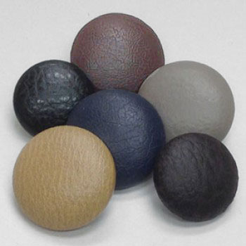 LL-1082 Faux Leather Covered Button, 8 Sizes - 6 Colors